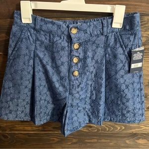 Blue Flower Shorts